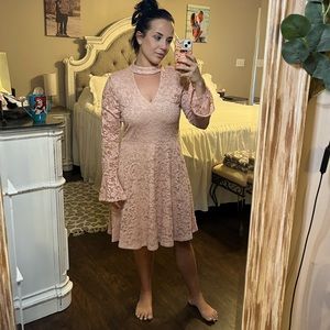 Pink lace dress - size 6